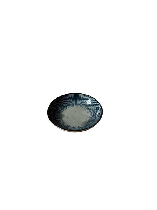 Vintage Sunburst Pattern Ceramic Dish