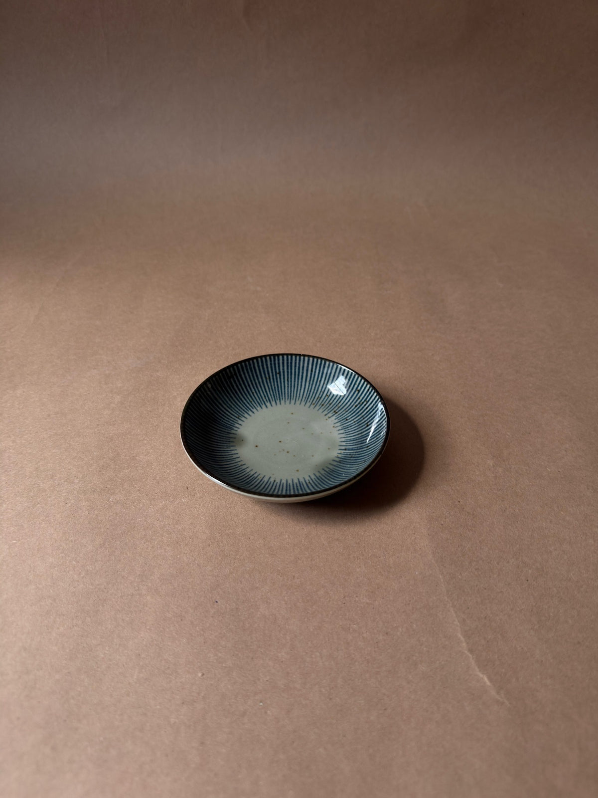 Vintage Sunburst Pattern Ceramic Dish