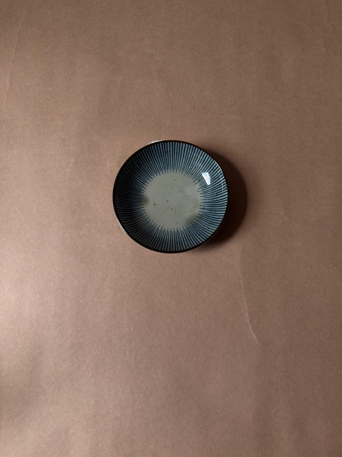 Vintage Sunburst Pattern Ceramic Dish