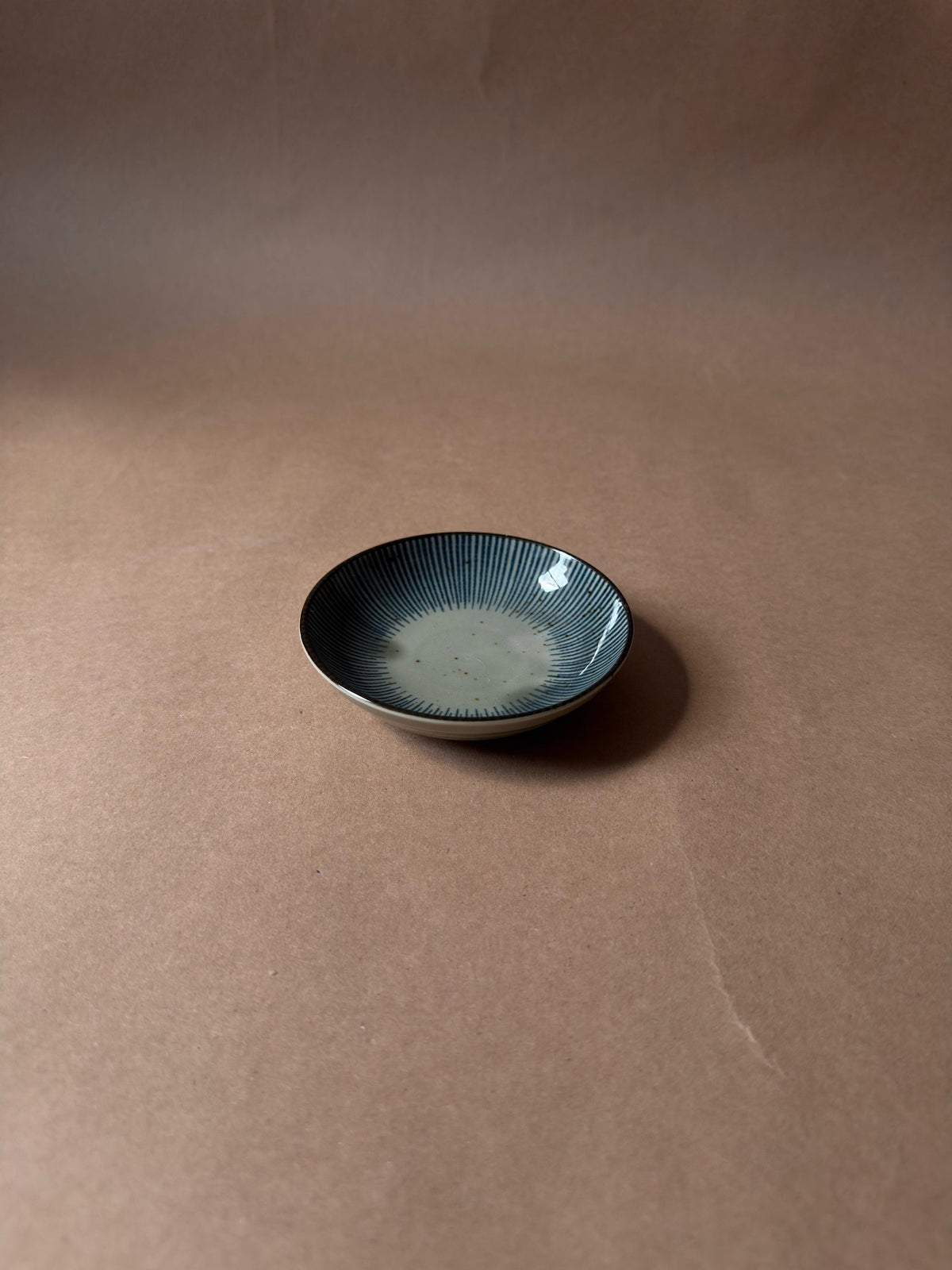 Vintage Sunburst Pattern Ceramic Dish