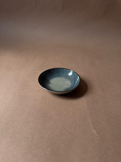 Vintage Sunburst Pattern Ceramic Dish