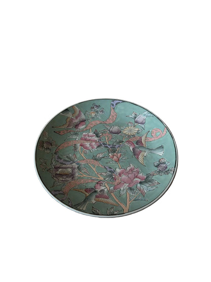 Vintage Chinoiserie Hummingbird & Peony Charger