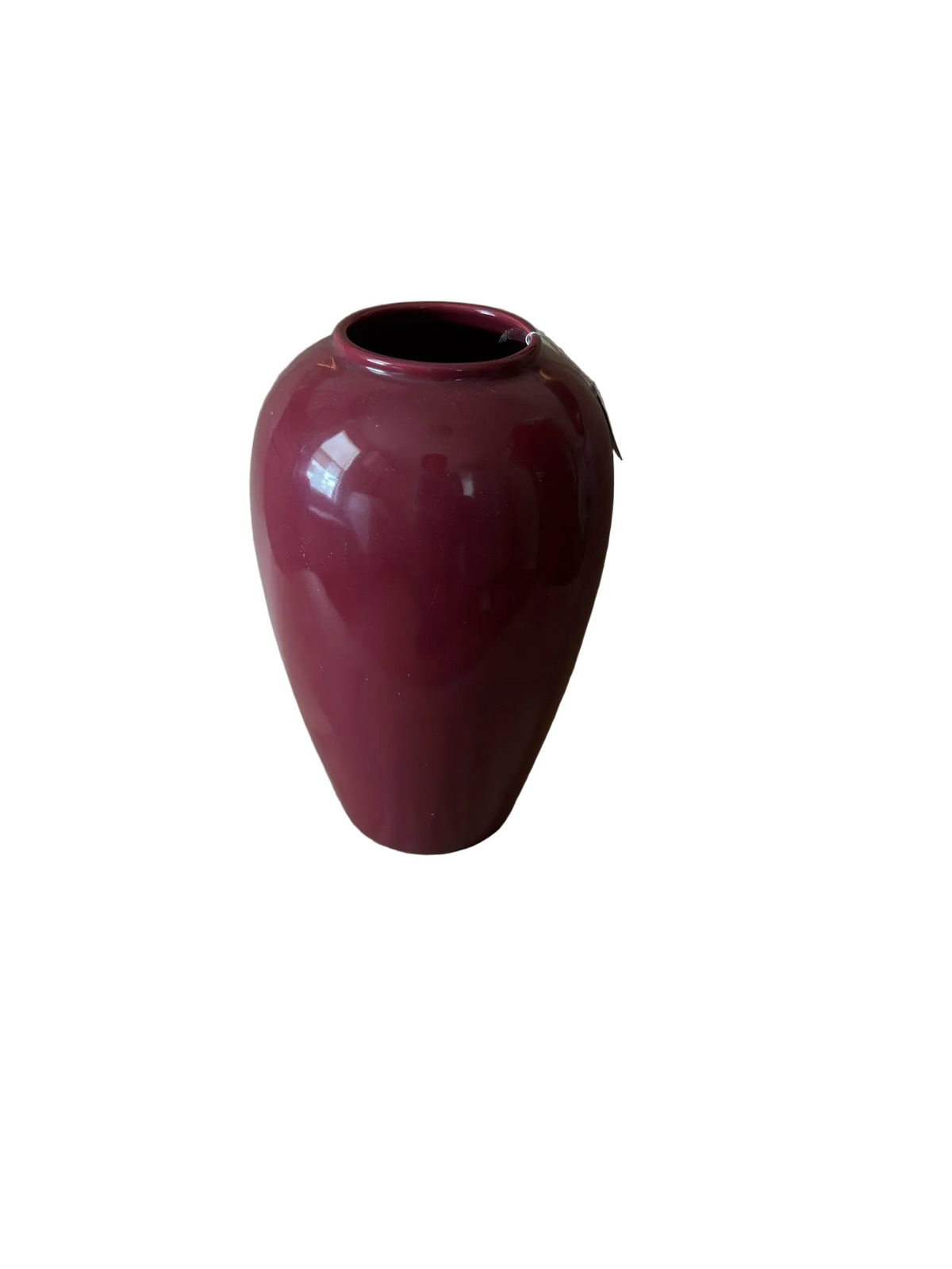 Vintage Burgundy Art Glass Vase
