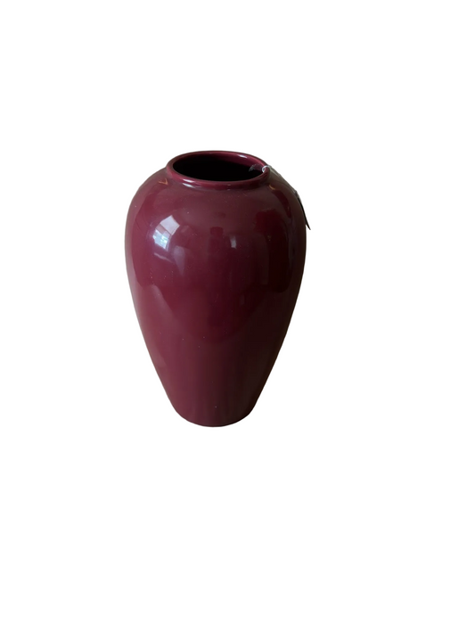 Vintage Burgundy Art Glass Vase