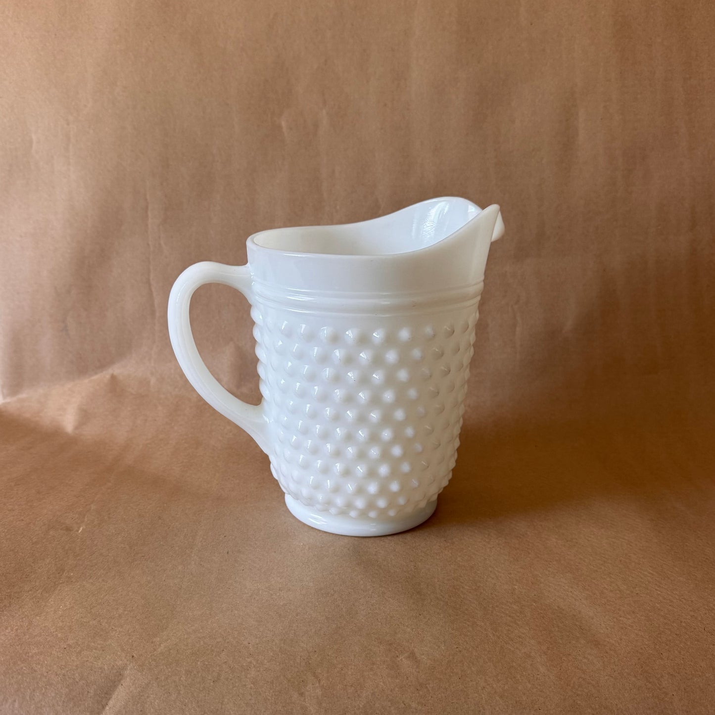 Hobnail Milk Glass Pitcher