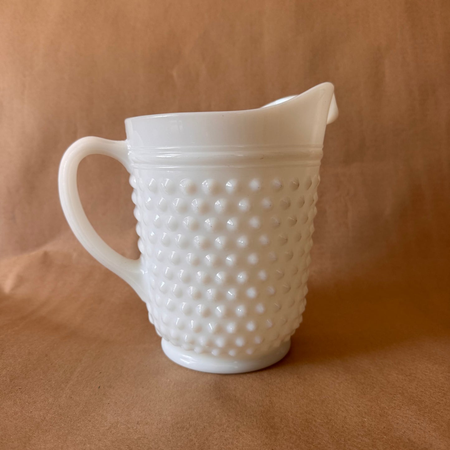 Hobnail Milk Glass Pitcher