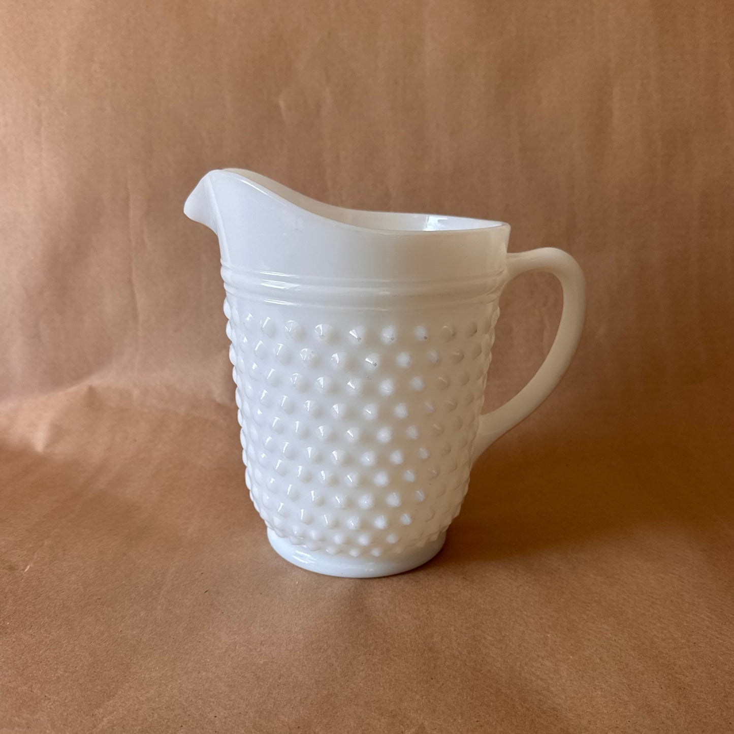 Hobnail Milk Glass Pitcher