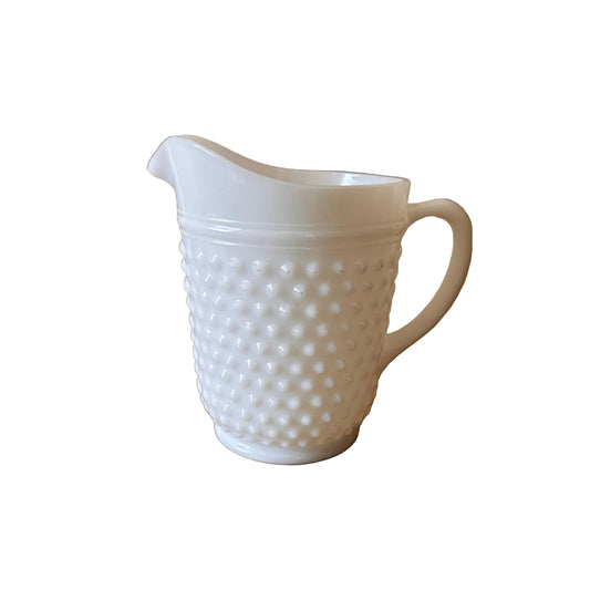 Hobnail Milk Glass Pitcher