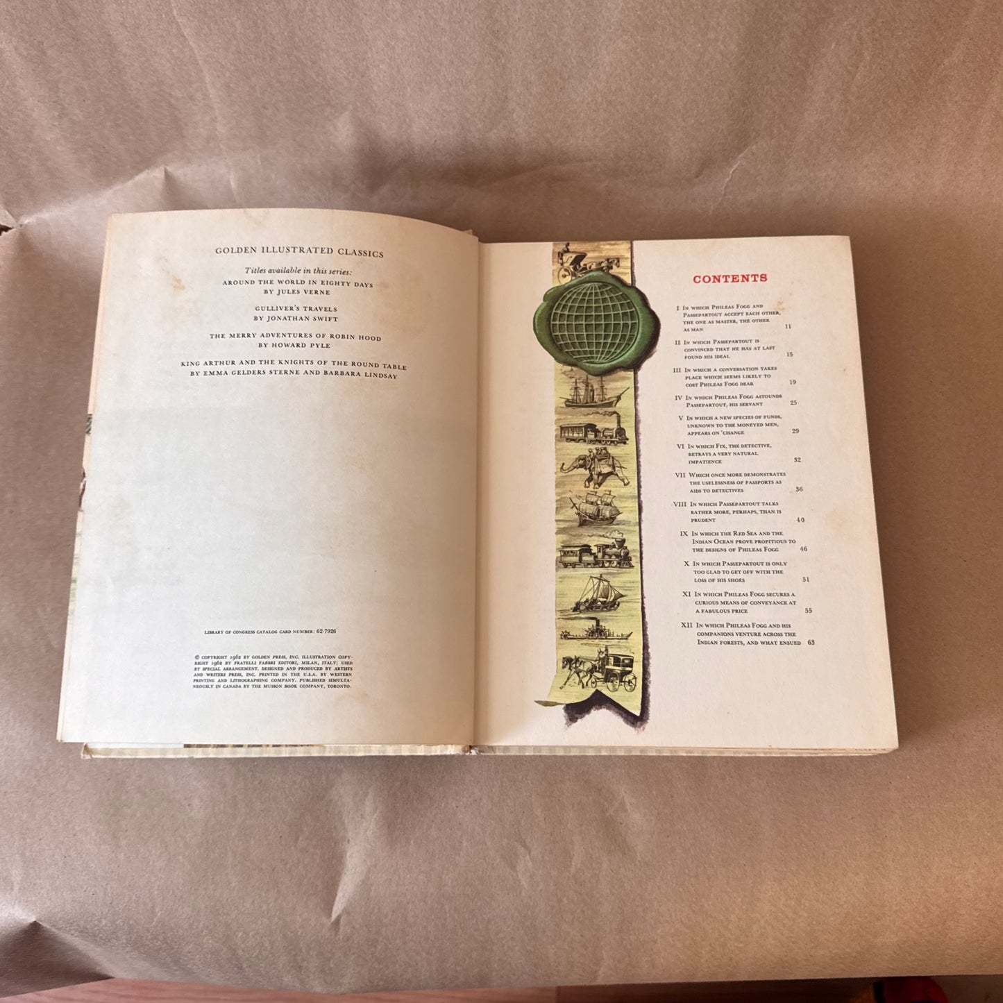 Around the World in 80 Days, Golden Illustrated Classic — Jules Verne, 1962