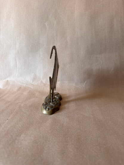 Brass Angelfish Sculpture on Coral Base