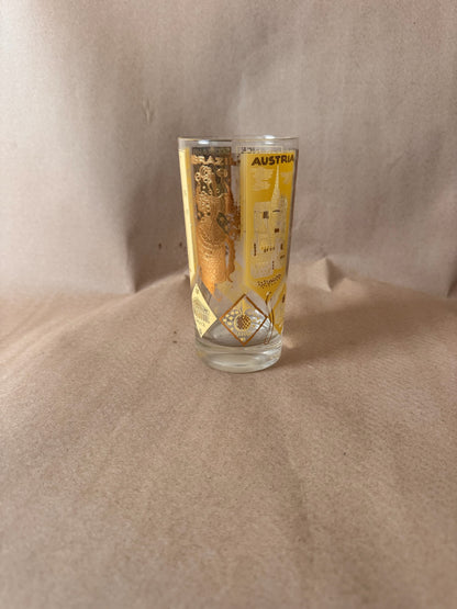 "Countries of the World" Gold Souvenir Tumbler