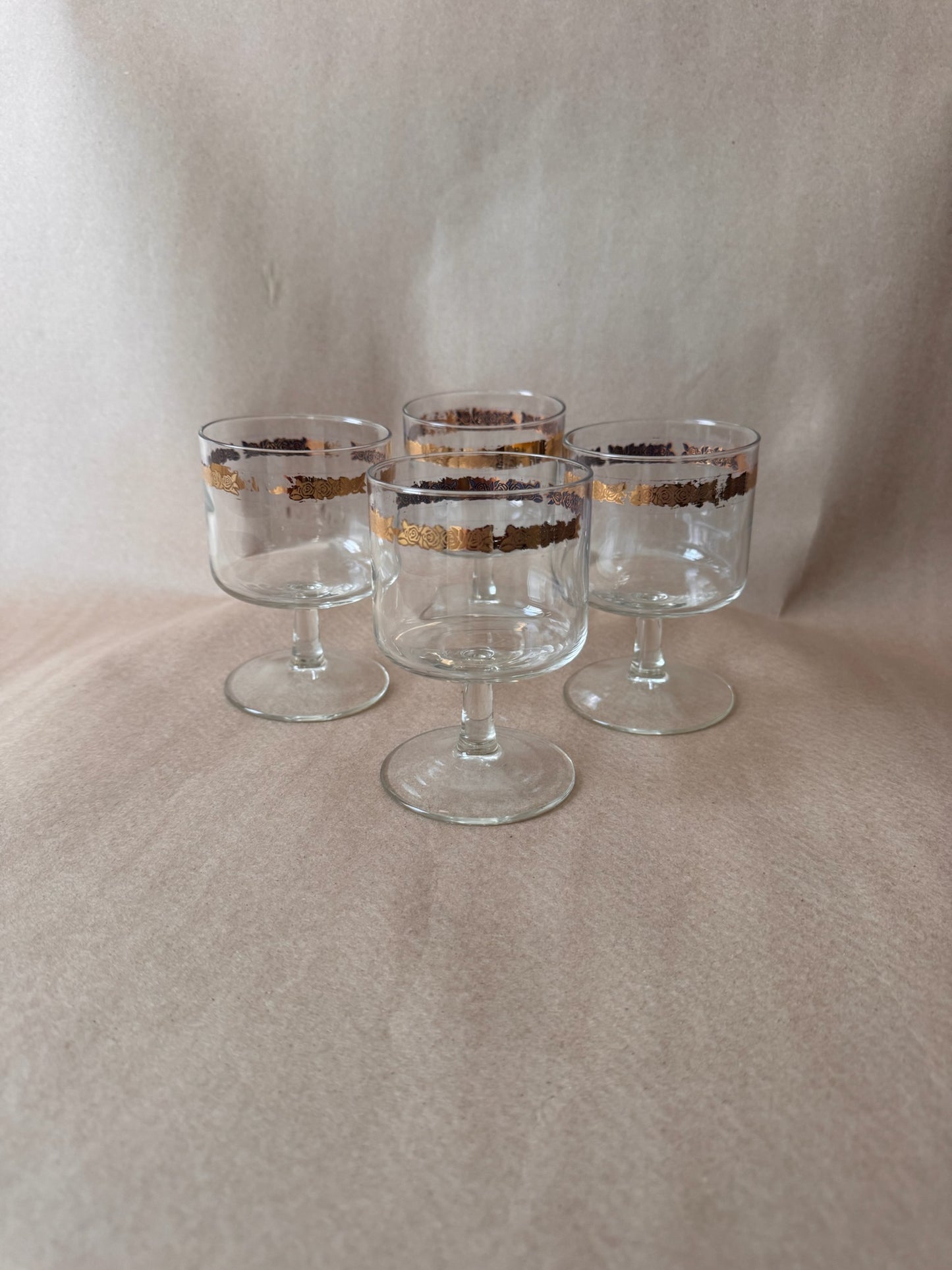 Gold Rimmed Cocktail Set (4 glasses)