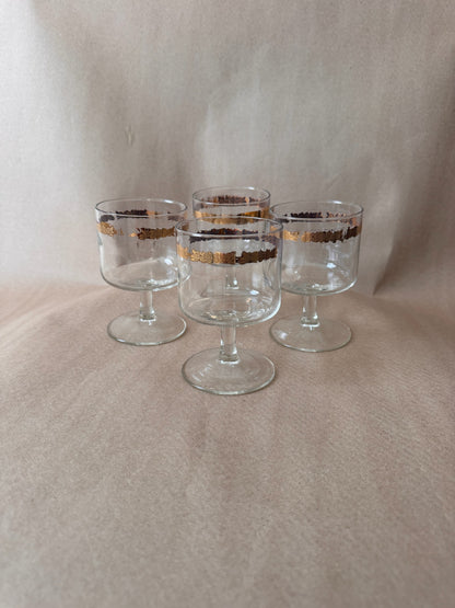 Gold Rimmed Cocktail Set (4 glasses)