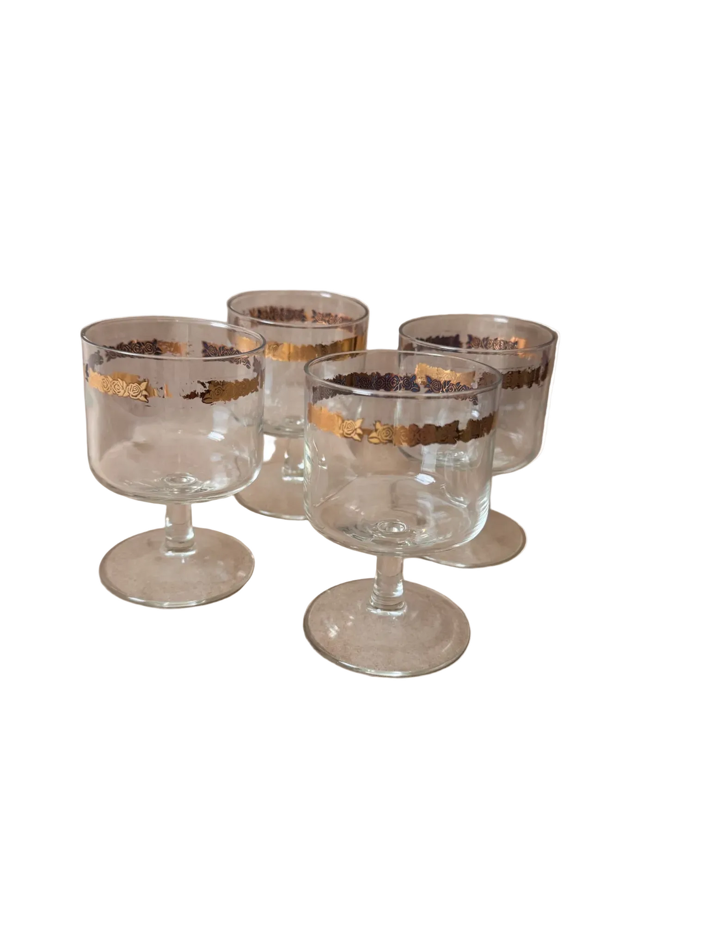 Gold Rimmed Cocktail Set (4 glasses)