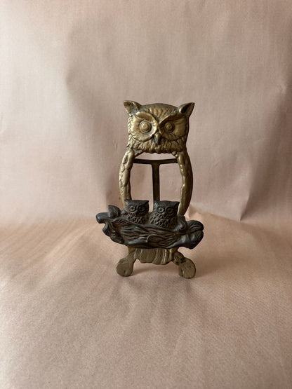 Brass Owl Cook Book Holder