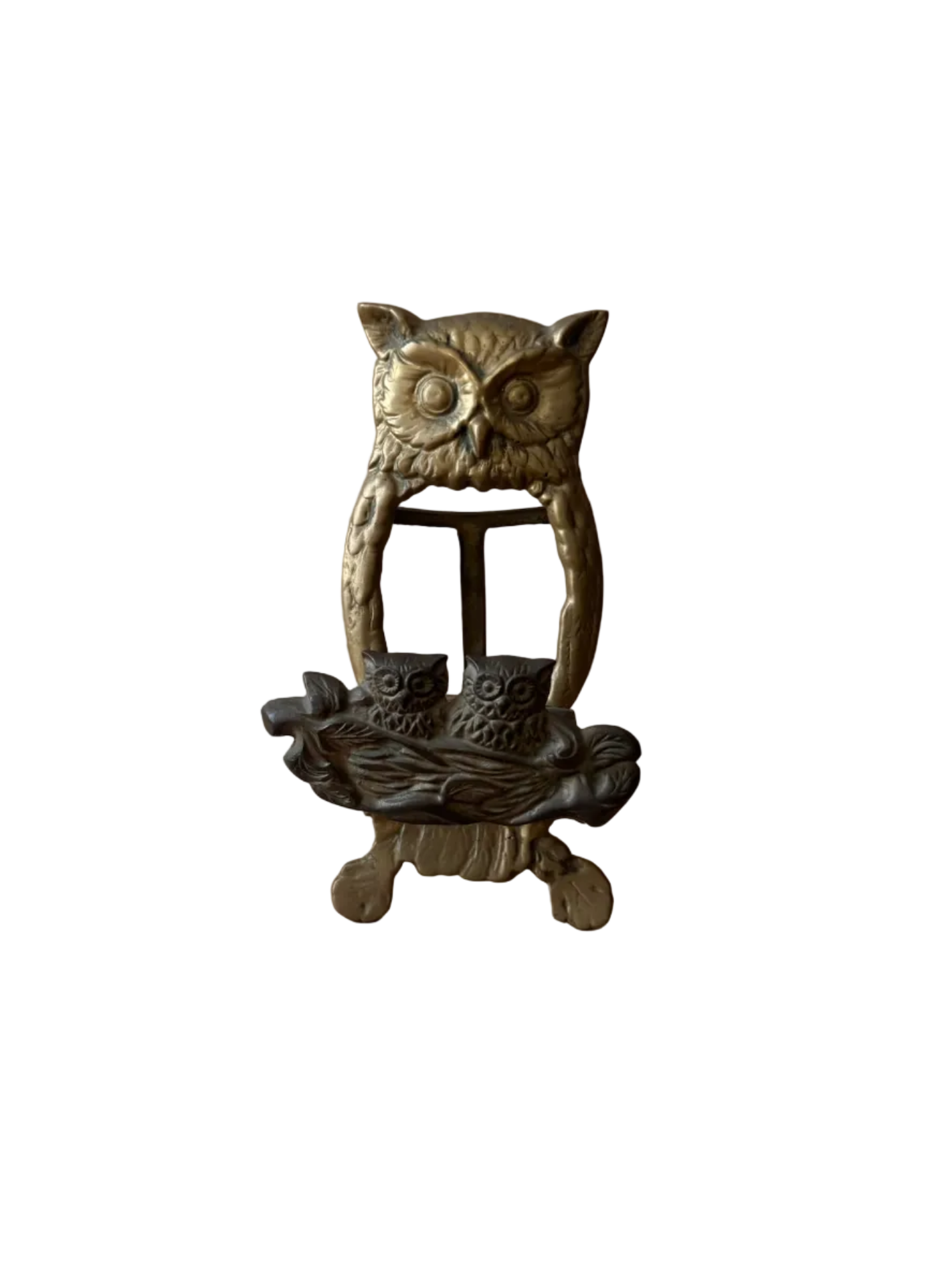 Brass Owl Cook Book Holder