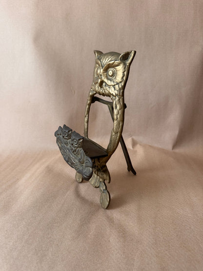 Brass Owl Cook Book Holder