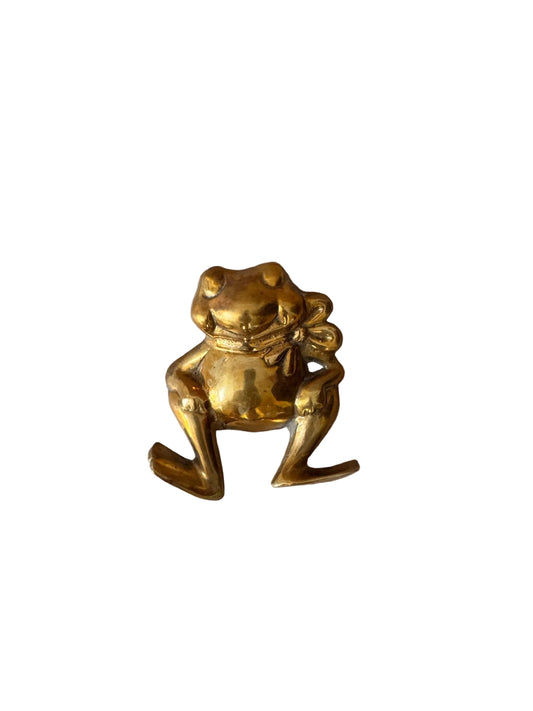 Brass Frog Wall Plaque
