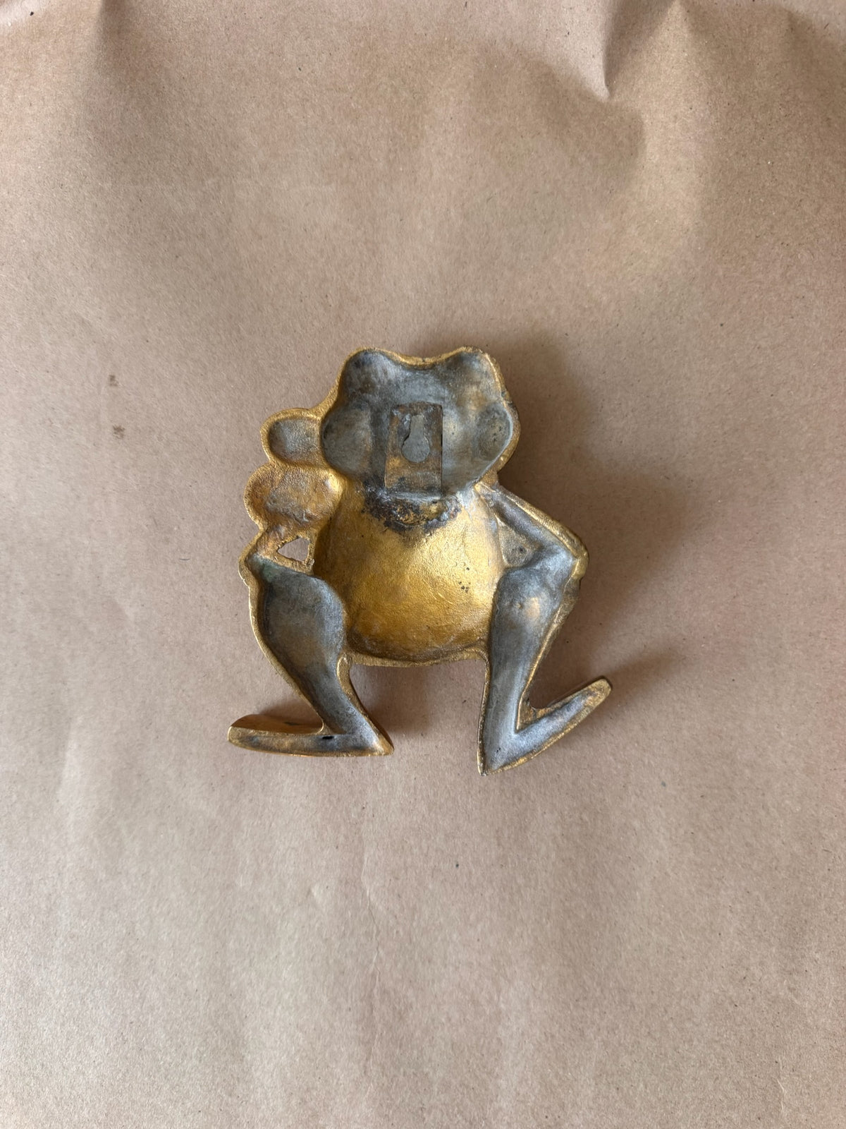 Brass Frog Wall Plaque