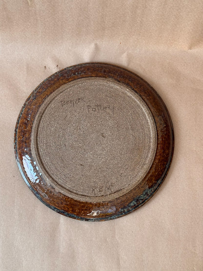 Beaver Pottery Stoneware Plate, Signed
