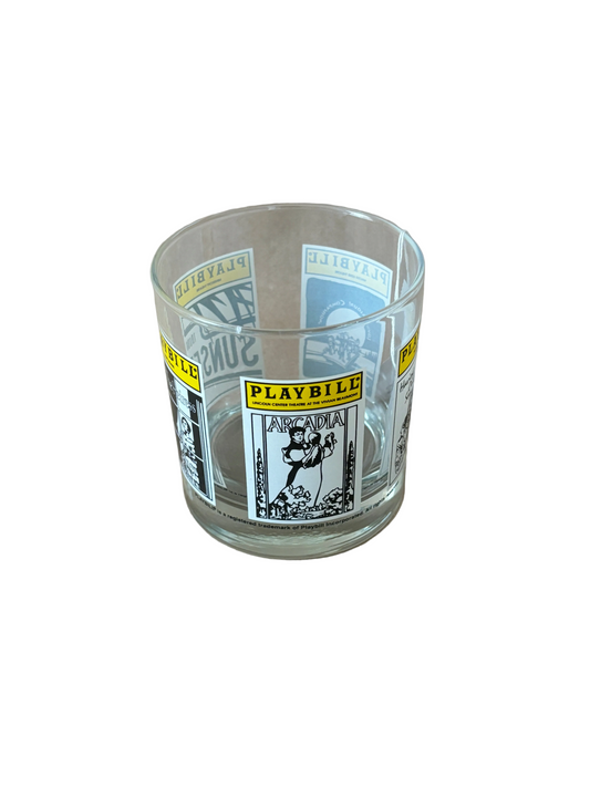 Playbill Broadway Souvenir Rocks Glass