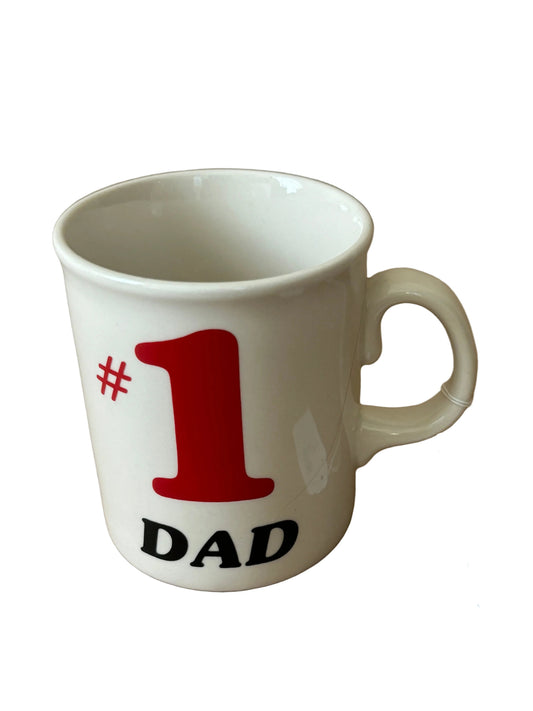 "#1 Dad" Ceramic Mug, Made in England