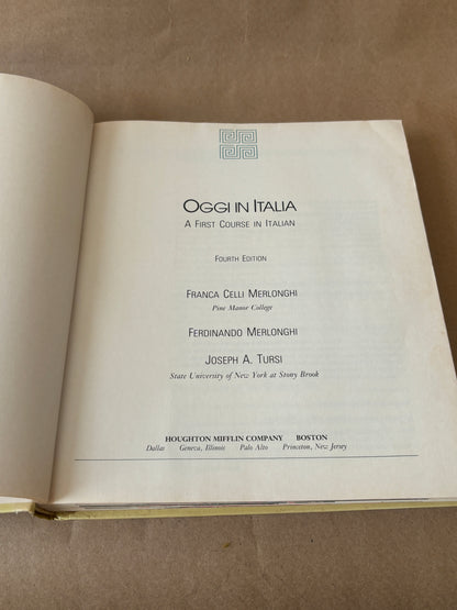 Oggi in Italia: A First Course in Italian, Fourth Edition