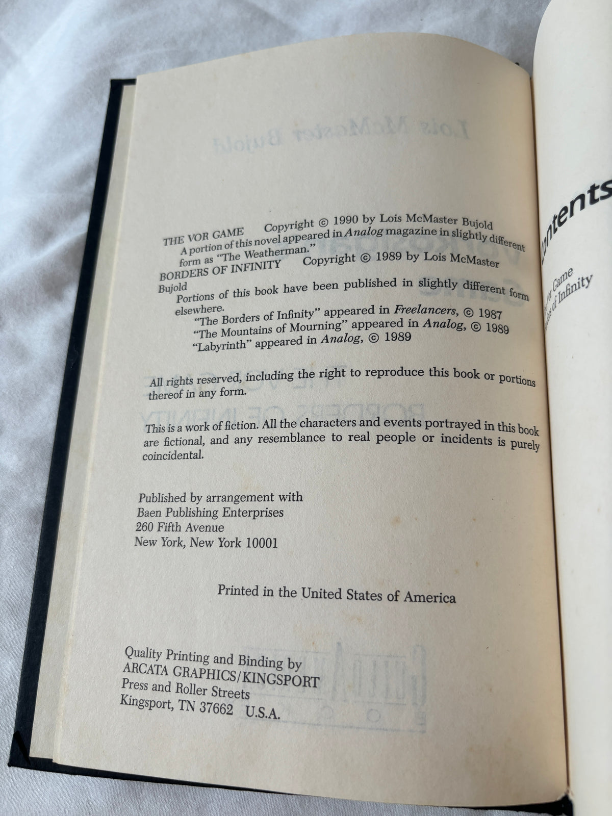Copyright page