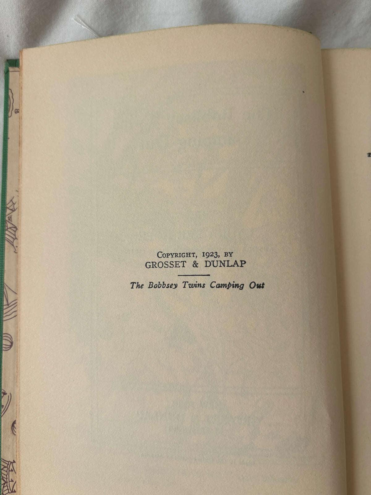 Copyright page, Grosset & Dunlap 1923
