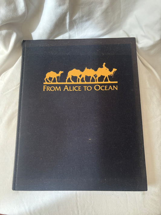 Front board, black cloth with gold camel train