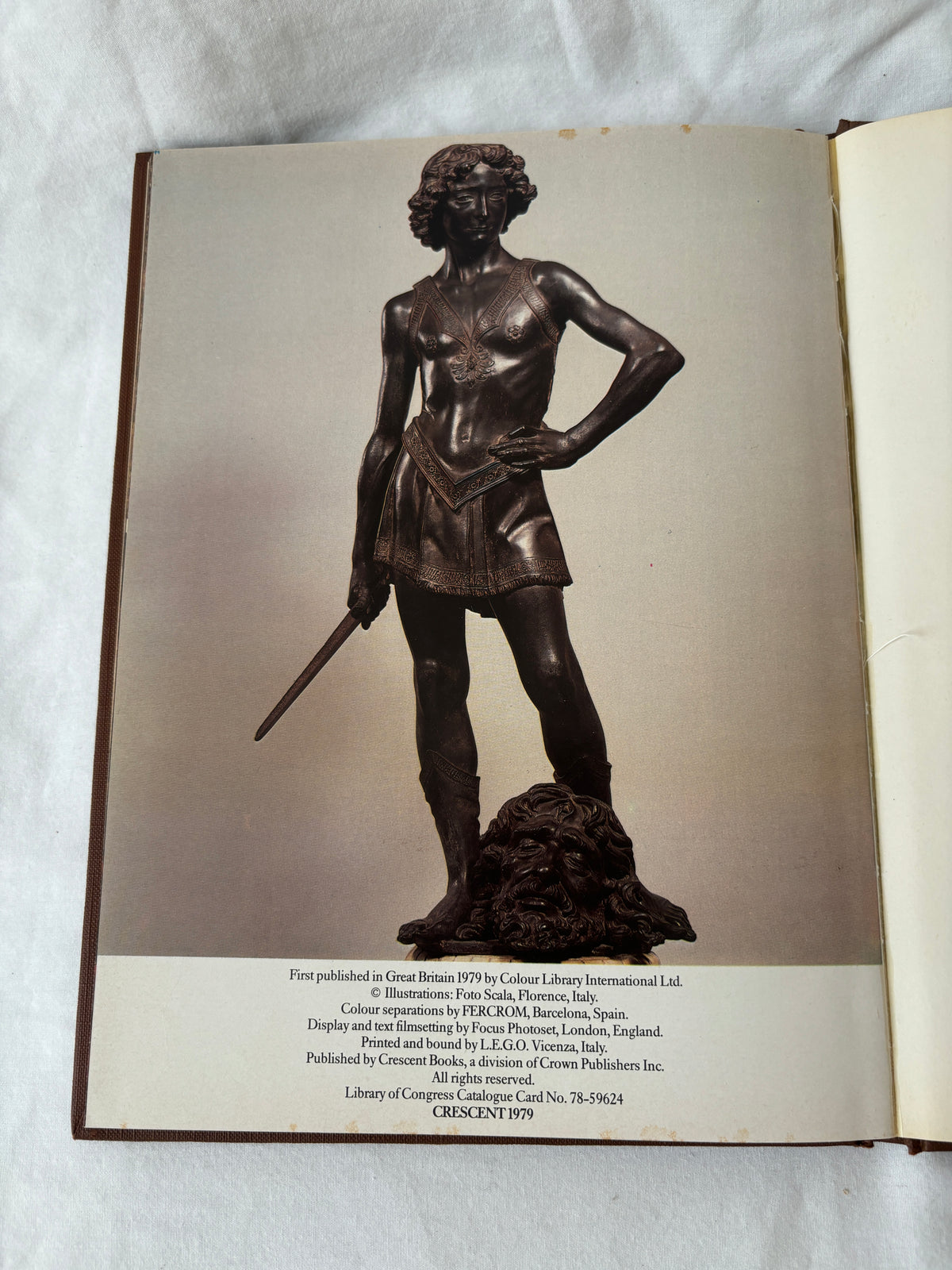 Interior plate of Donatello's David