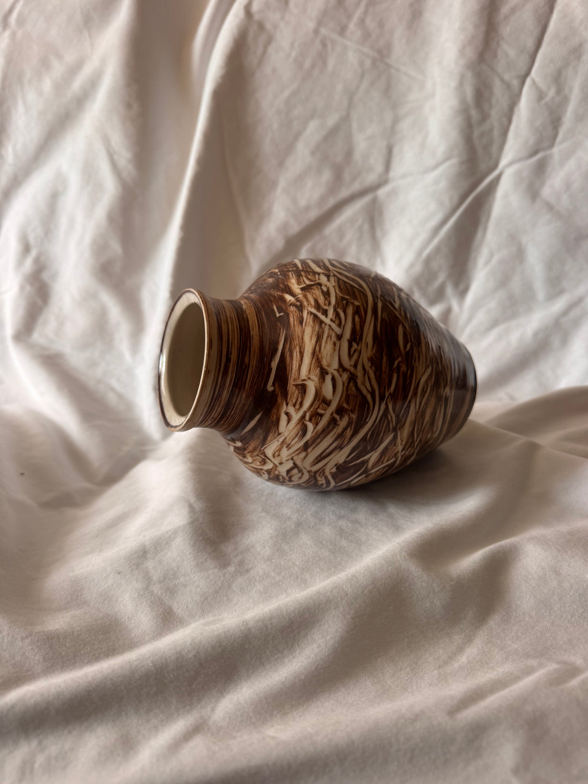 Signed Marbled Studio Pottery Vase