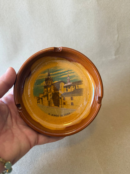 Vintage Spanish Souvenir Ashtray, "El Burgo de Osma"