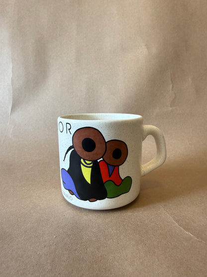 Vintage Ecuadorian Folk Art Mug, Otavalo
