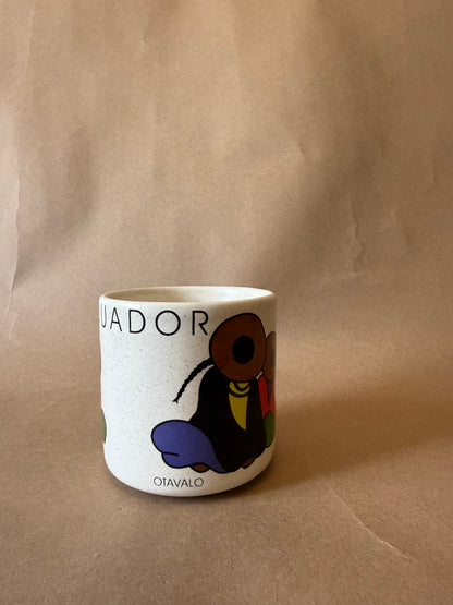 Vintage Ecuadorian Folk Art Mug, Otavalo