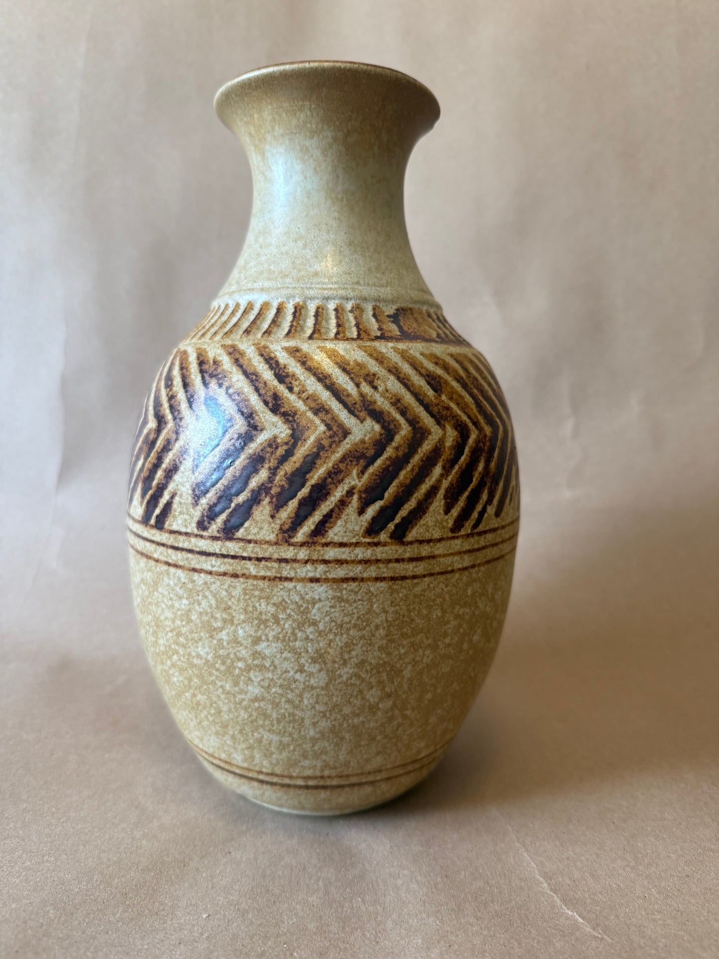 Studio Pottery Vase, Stunning Glaze Pattern