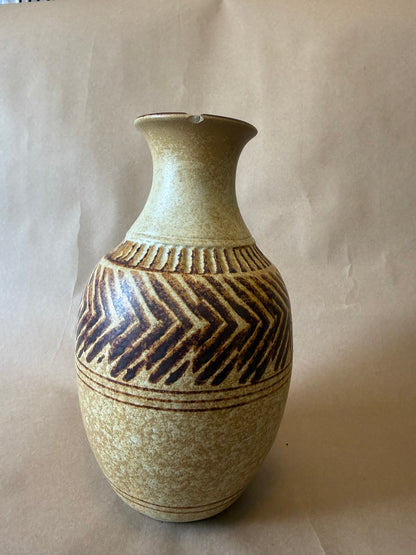 Studio Pottery Vase, Stunning Glaze Pattern