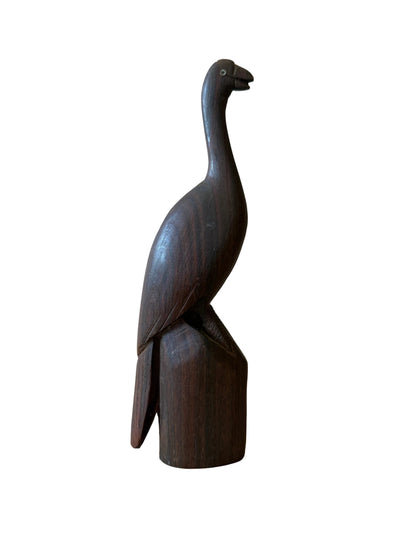 Carved Wood Abstract Bird Figurine