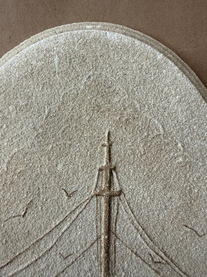 Sand Reflections "Trawler" Relief Plaque, 1983