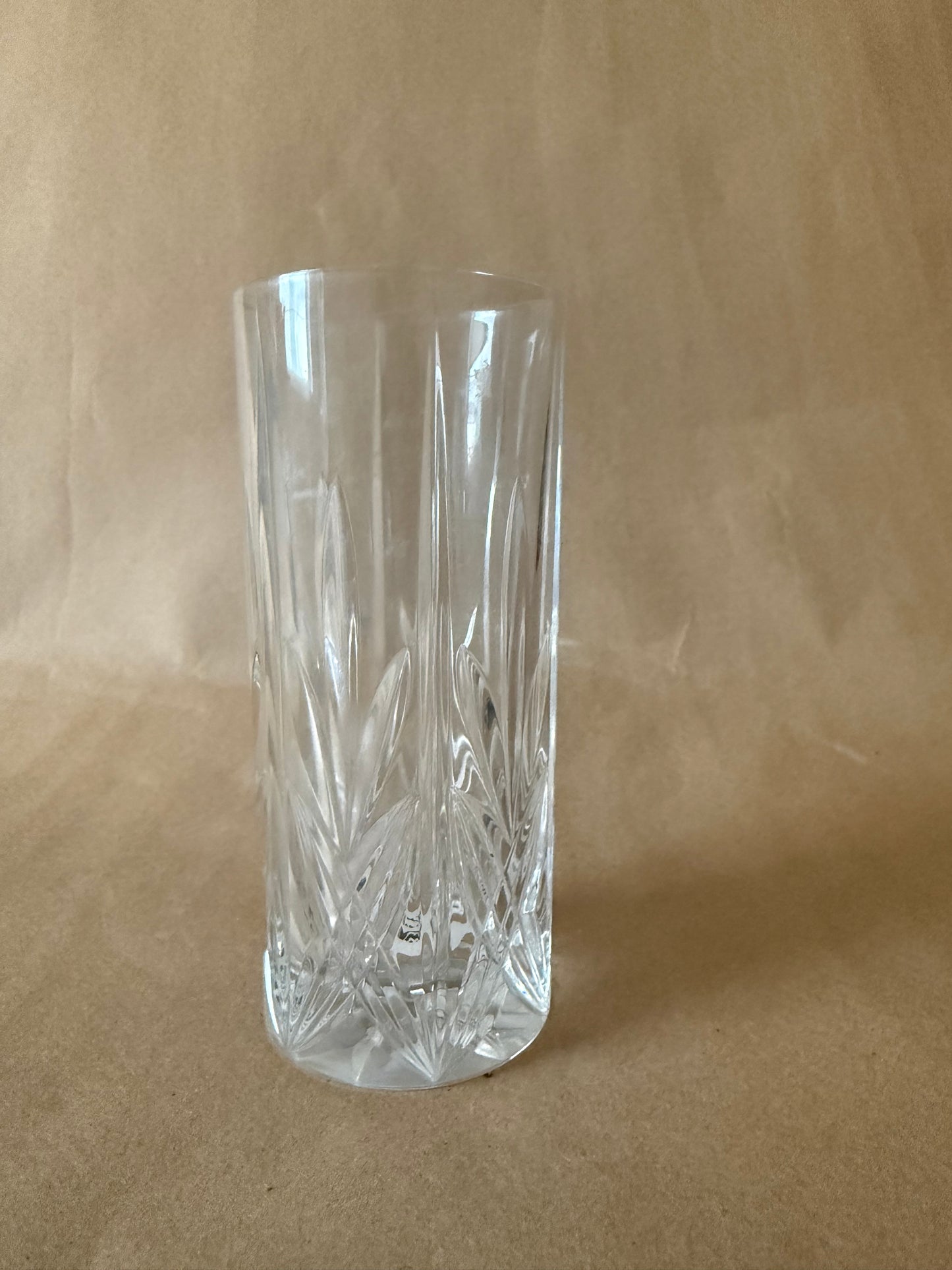 Cut Crystal Highball Tumblers, Set of Four
