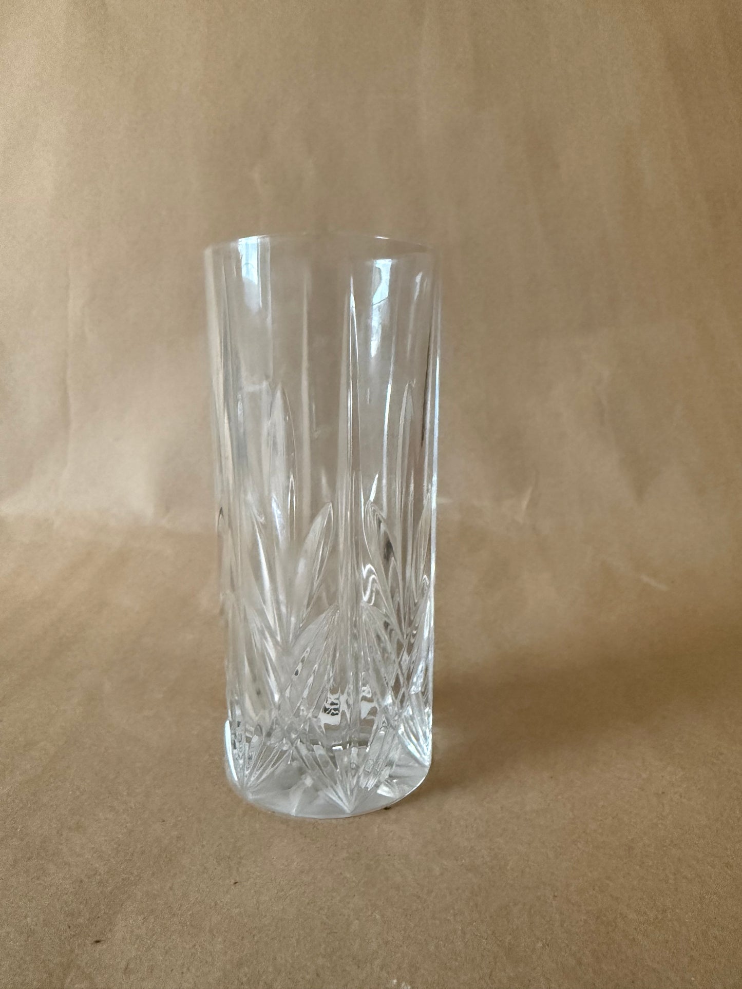 Cut Crystal Highball Tumblers, Set of Four