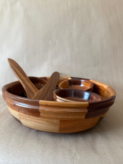 Segmented Turned Wood Bowl