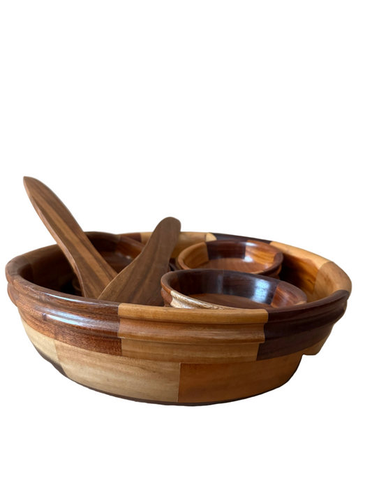 Segmented Turned Wood Bowl