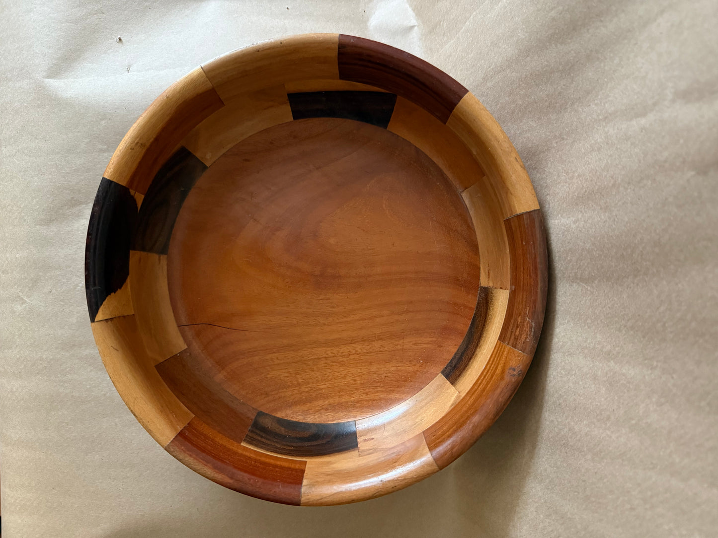 Segmented Turned Wood Bowl