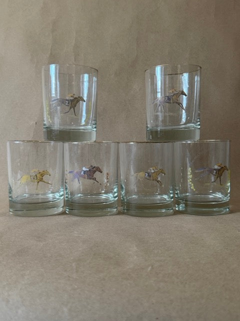 Equestrian Rocks Glasses, Set of Six