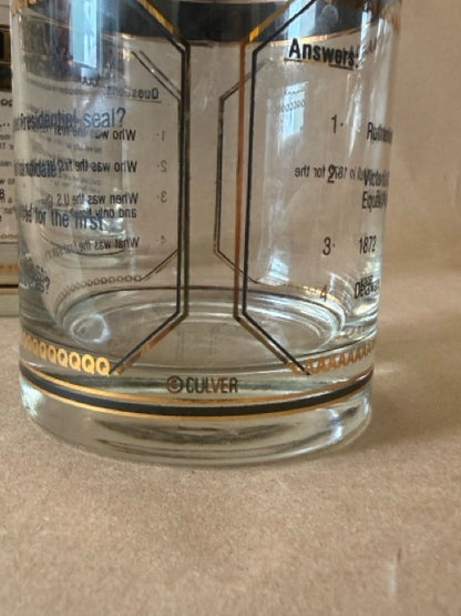 Culver Trivia Rocks Glasses, Movies and Politics — Pair