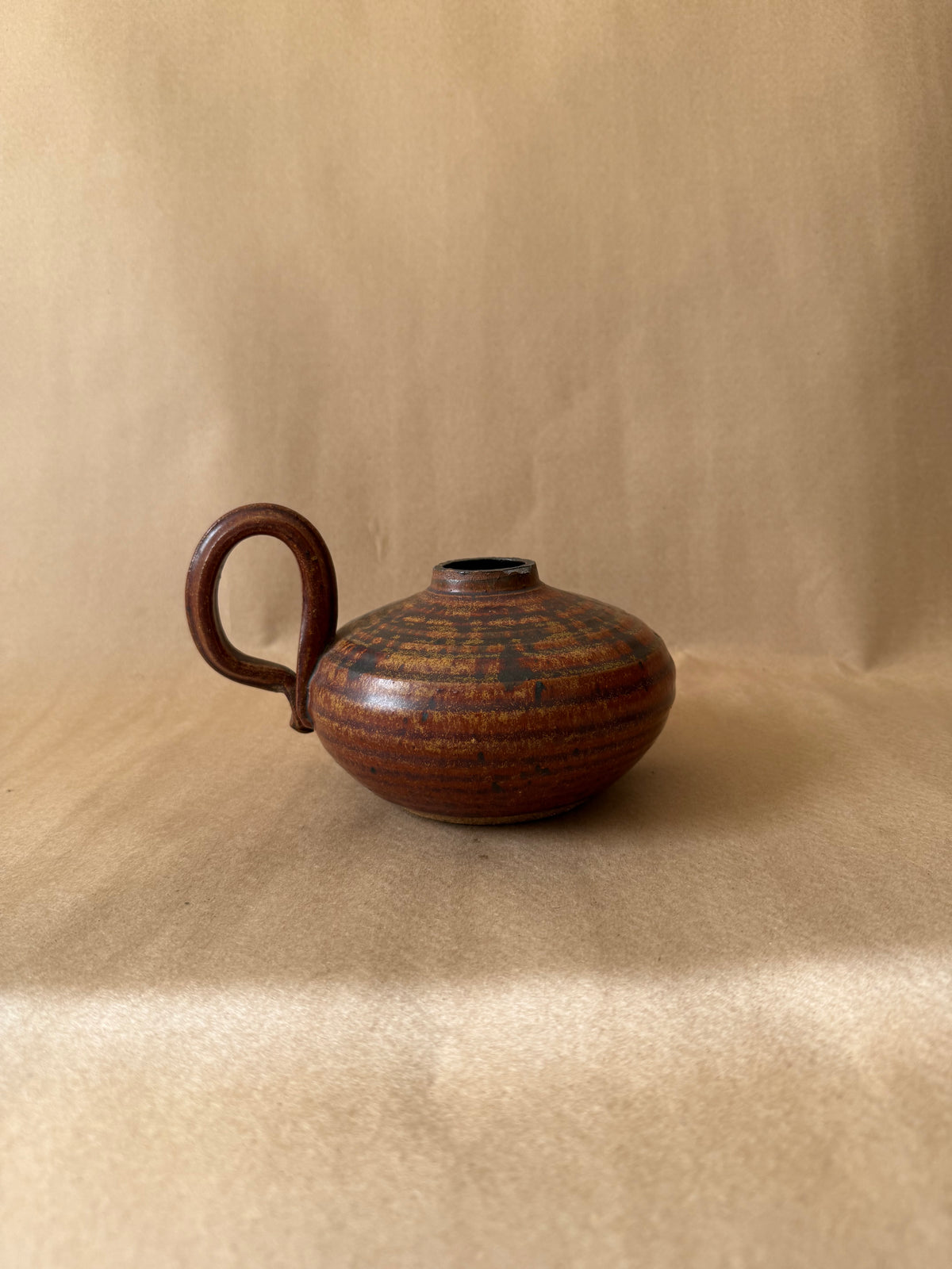 Studio Pottery Handled Vase, Signed
