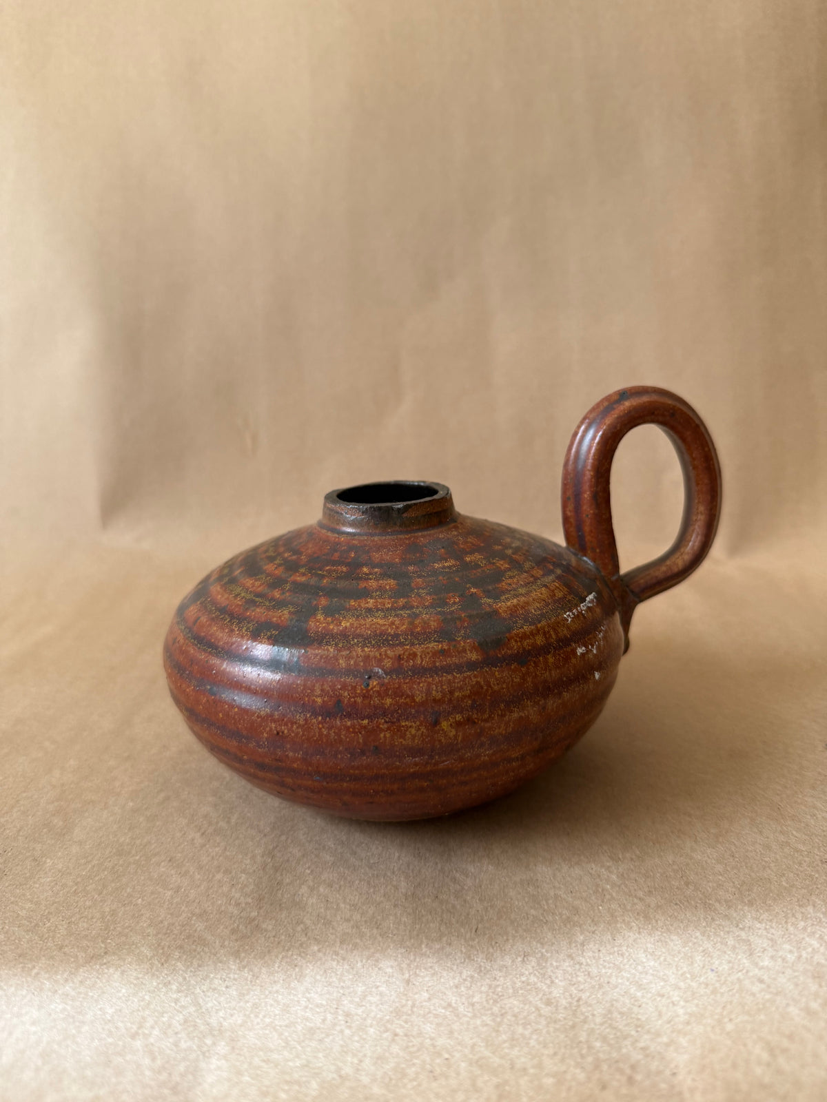 Studio Pottery Handled Vase, Signed