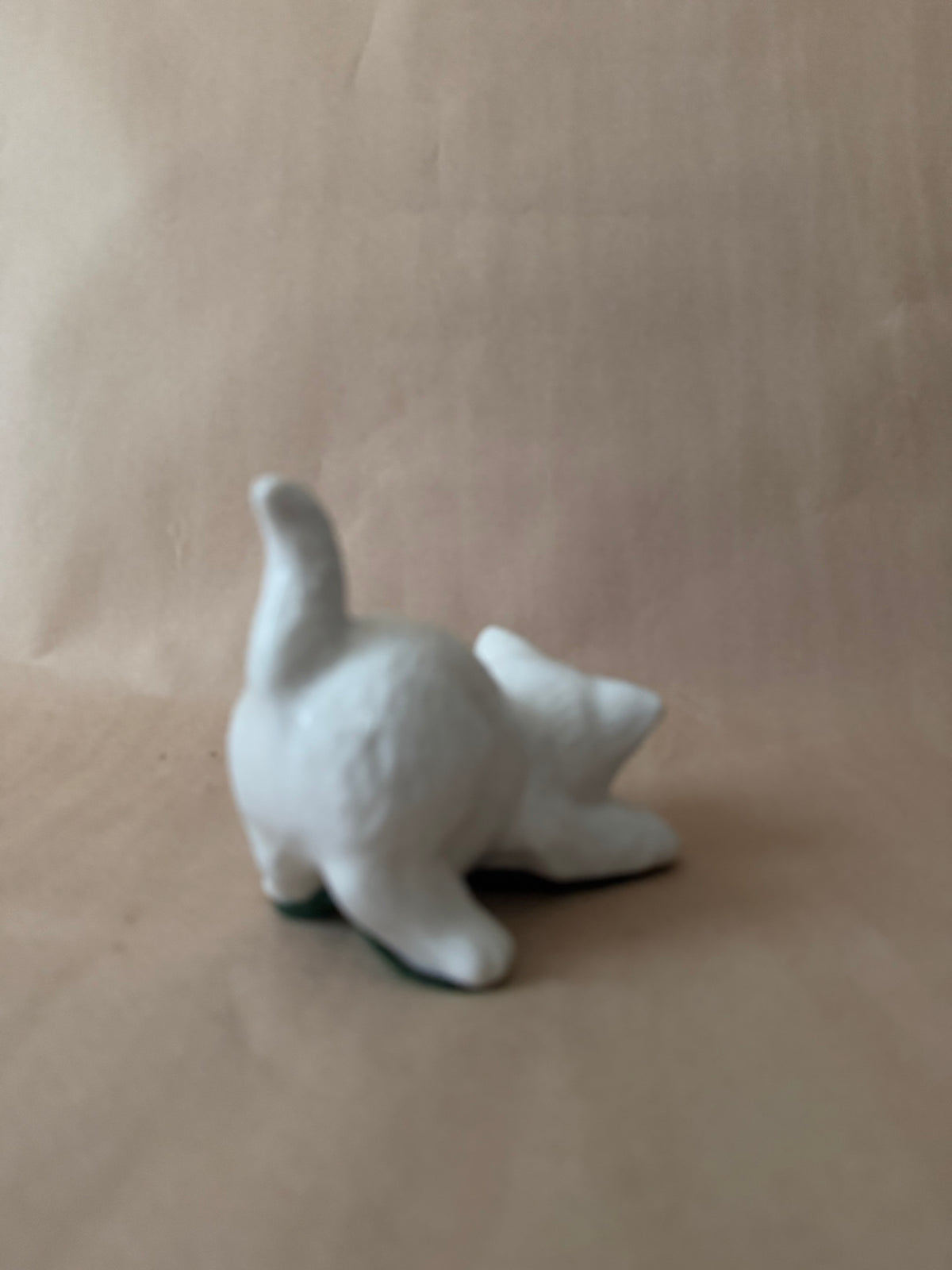 Porcelain Kitten Figurine, Crouching