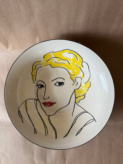 Francesca Line-Drawn Portrait Plate